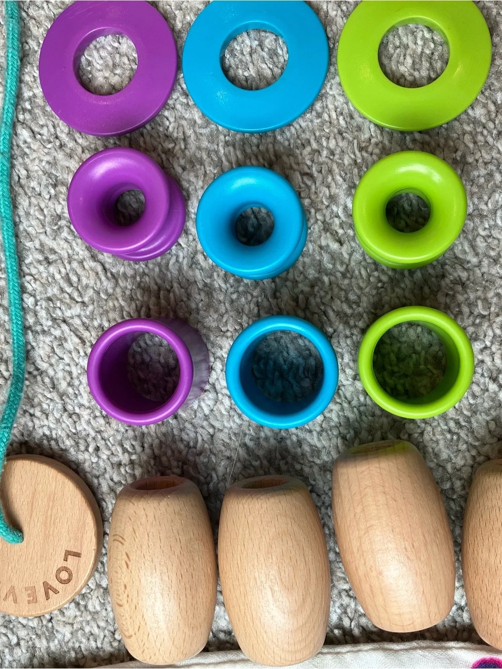 Lovevery Threadable Bead Toy With Bag - Complete! - Adventure Playkit